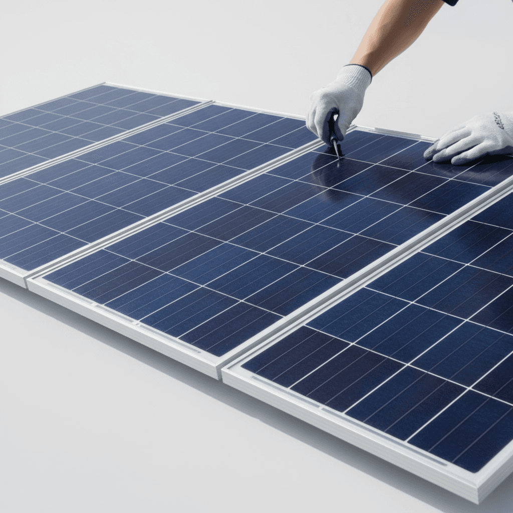 High-efficiency monocrystalline solar panels with aluminum frame